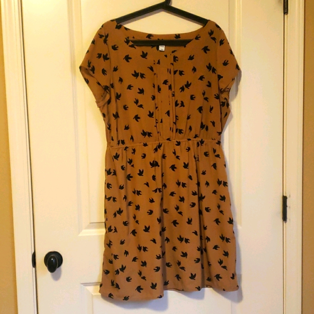 Old Navy Short Sleeve Bird Dress XL